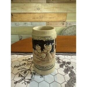 Vintage Mini German Style Ceramic Beer Stein Mug 4.5 Inches